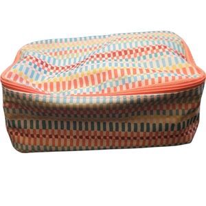 Thirty-One Orange Pouch with Food-Safe Lining 8" X 5" X 3"